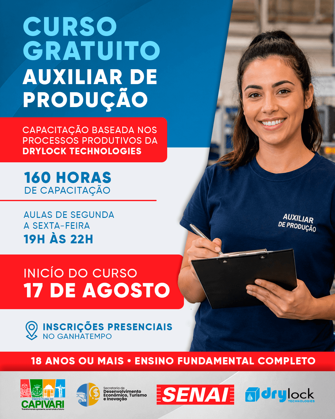 Curso gratuito de Auxiliar de Produção tem nova data de início