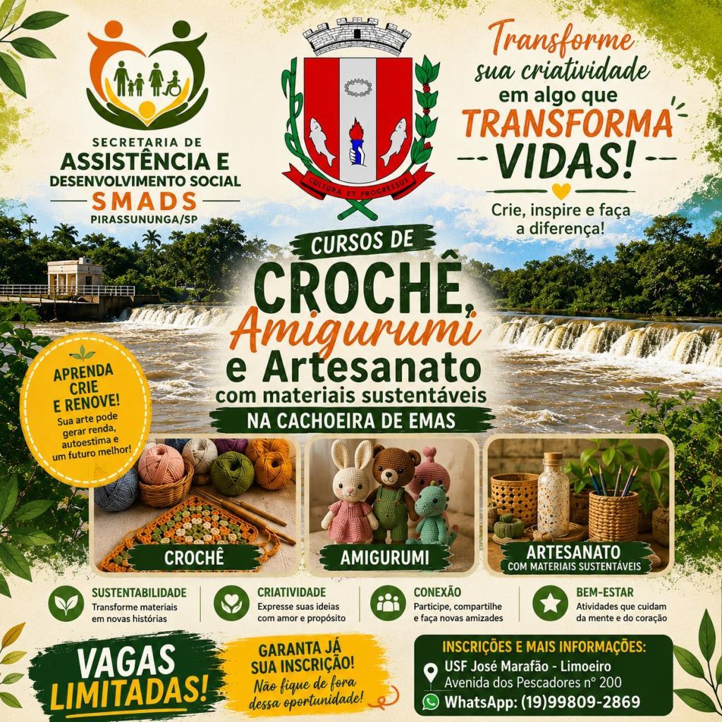 Cursos gratuitos em Cachoeira de Emas